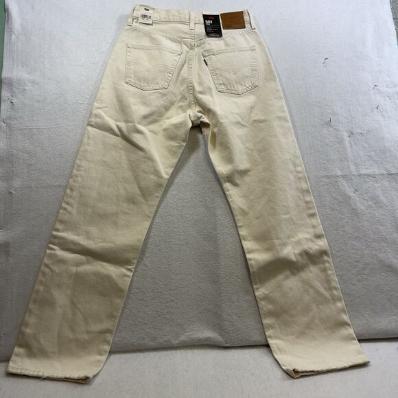 Levi's Premium 501 '90s Jeans Women 29x32 White Mid Rise Straight American Denim - Picture 9 of 13